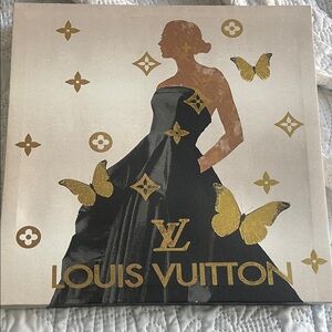 Louis Vuitton Black and Gold Silhouette Wall Art